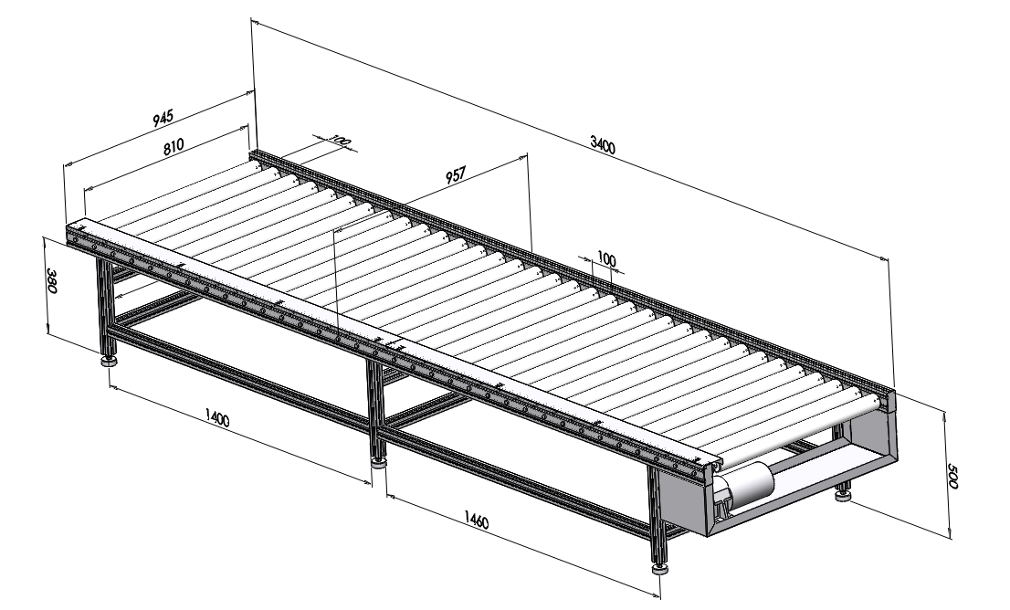 動(dòng)力滾筒線