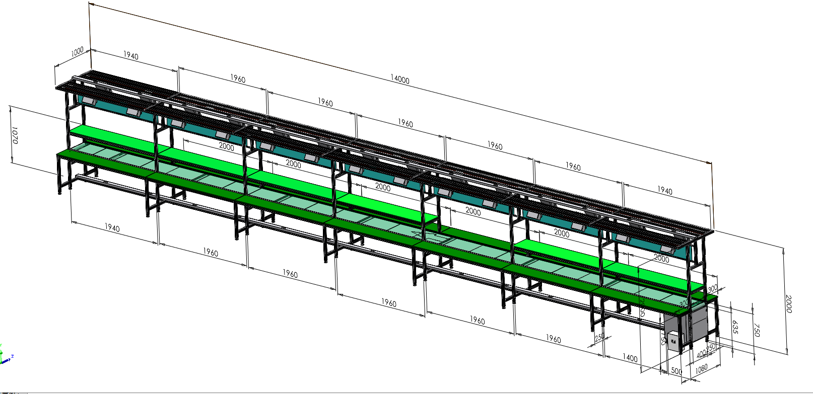 加長(zhǎng)款輸送機(jī)流水線